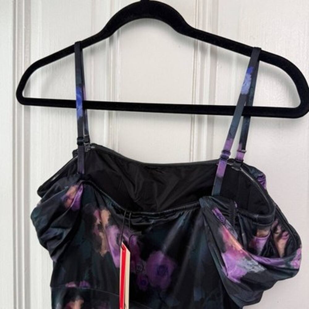 Popilush Maxi Dress Womens Medium Purple Floral Cocktail Built-in Support NWT - Picture 12 of 16
